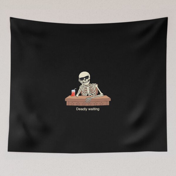 Item preview, Deadly Waiting | Funny Skeleton Art designed and sold by زينتريتي.