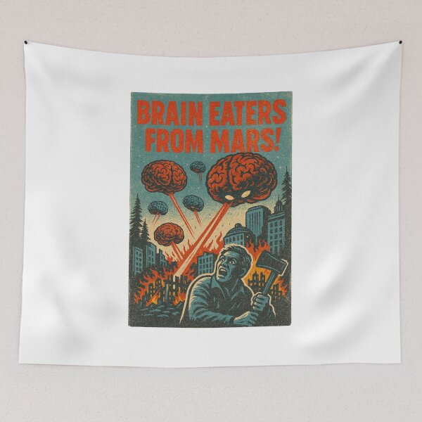 Item preview, Retro Sci-Fi Pulp Invasion Horror Movie Poster designed and sold by Vallentinez.
