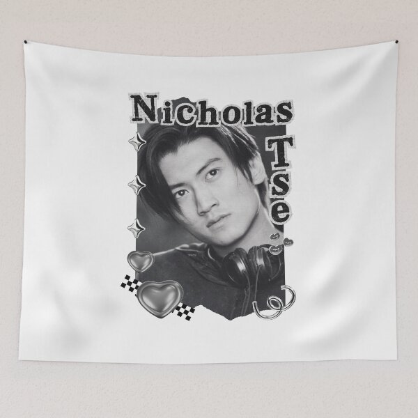 Item preview, Nicholas Tse Hong Kong Actor Chinese Actor Cdrama Chinese Entertainment Black and White Collage Digital Art Portrait designed and sold by AJUNICE STUDIO.