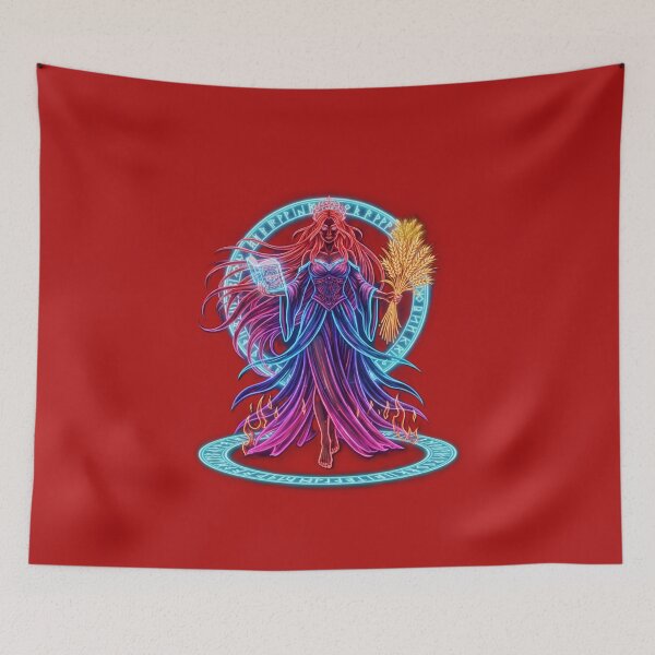 Item preview, Brigid – Celtic Goddess of Fire, Poetry & Healing | Neon Glow Art designed and sold by CelticSoulShop.