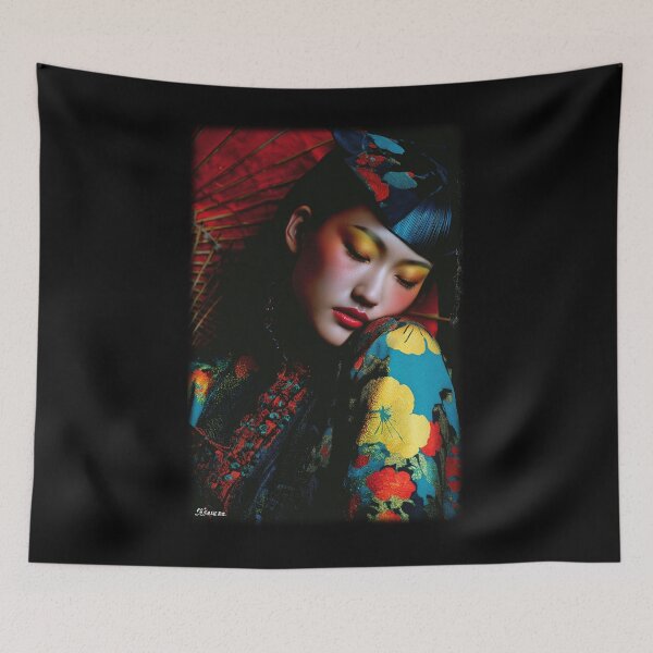 Item preview, Geisha - glamorous fashion portrait designed and sold by KsaveraArt.