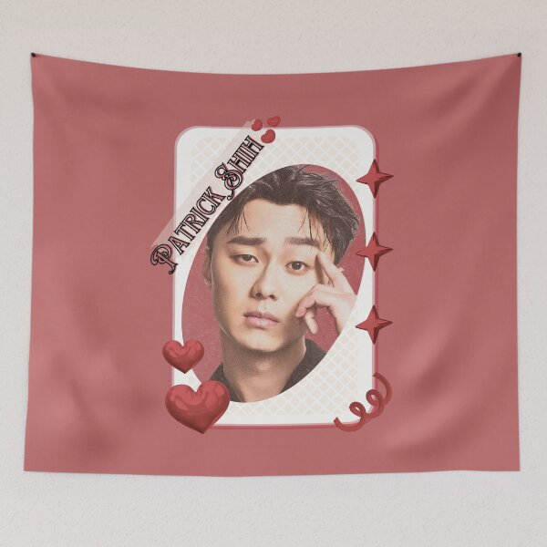 Item preview, Patrick Shih (施柏宇) Taiwanese Actor Chinese Actor Cdrama Chinese Entertainment Card Red Aesthetic Collage Design designed and sold by AJUNICE STUDIO.