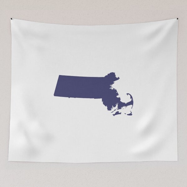 Item preview, Massachusetts Map Silhouette – Minimal Black and White designed and sold by Paper Drip.