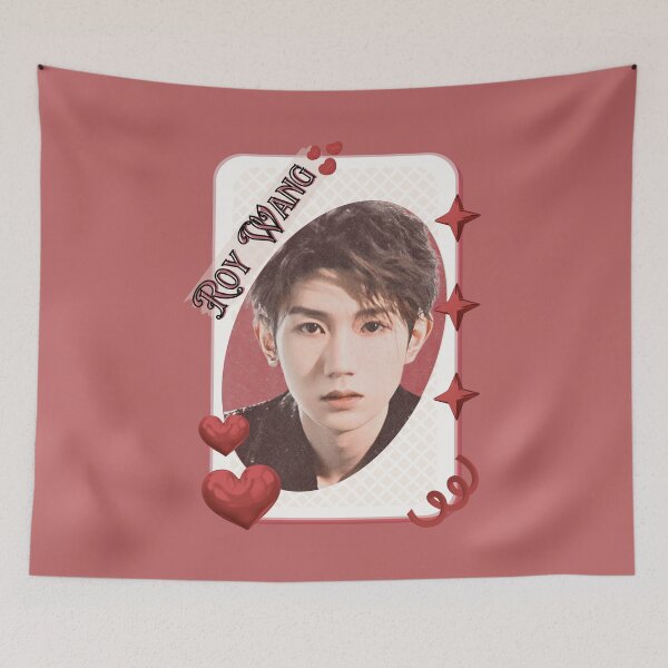 Item preview, Roy Wang (Wang Yuan 王源) Chinese Actor Cdrama Chinese Entertainment Card Red Aesthetic Collage Design designed and sold by AJUNICE STUDIO.