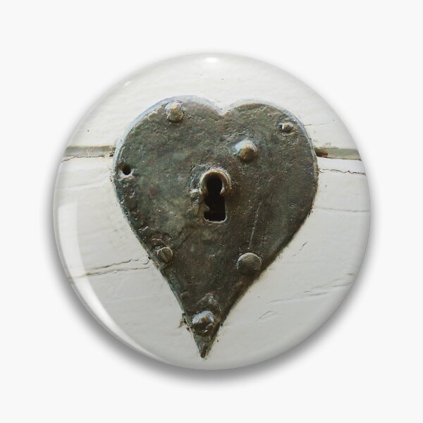 Item preview, Heart shaped door lock on wooden door designed and sold by CarolinaReina.