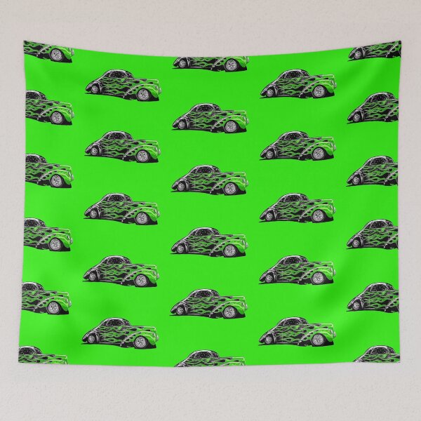 Item preview, Hot Rod Green Flamed Coupe, car print perfect for any art loving car enthusiast or petrolhead designed and sold by Artomobiles.