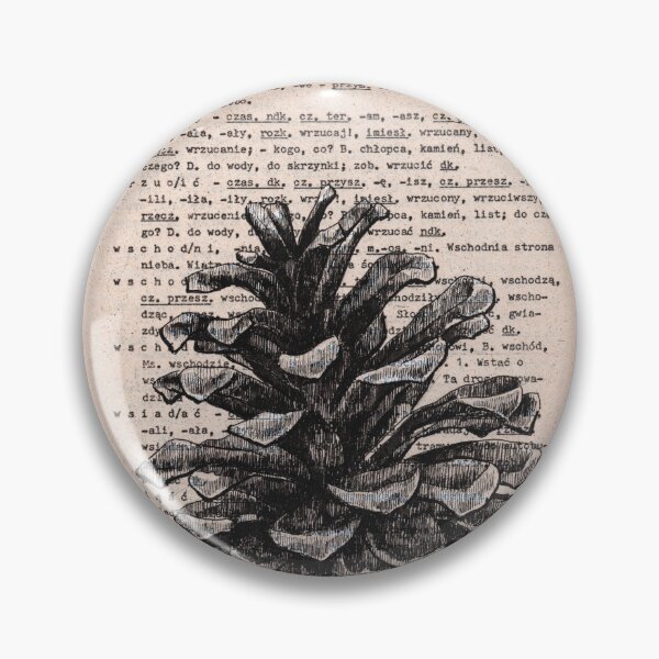 Item preview, Pine cone fineliner illustration designed and sold by Adam Wróbel.
