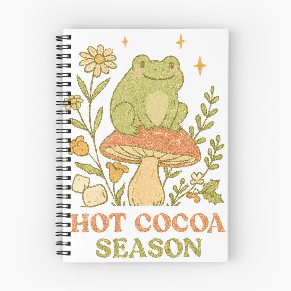 Item preview, Hot Cocoa Season Retro Frog on Mushroom designed and sold by Vallentinez.