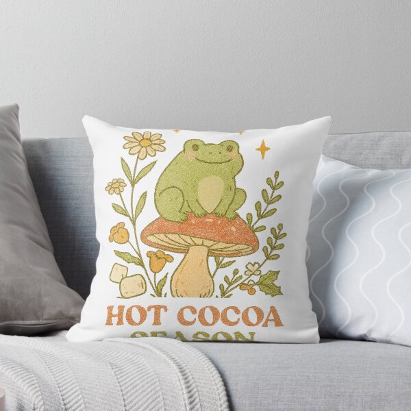 Item preview, Hot Cocoa Season Retro Frog on Mushroom designed and sold by Vallentinez.