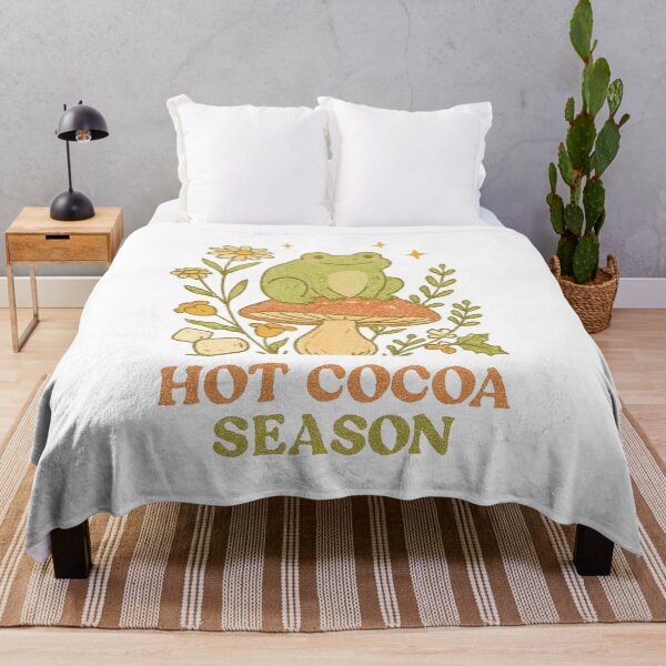 Item preview, Hot Cocoa Season Retro Frog on Mushroom designed and sold by Vallentinez.