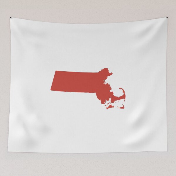 Item preview, Massachusetts Map Silhouette – Minimal Maroon designed and sold by Paper Drip.