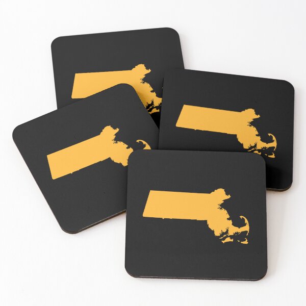 Item preview, Massachusetts Map Silhouette – Minimal Yellow designed and sold by Paper Drip.