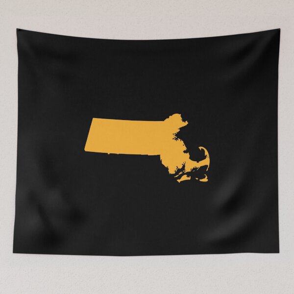 Item preview, Massachusetts Map Silhouette – Minimal Yellow designed and sold by Paper Drip.