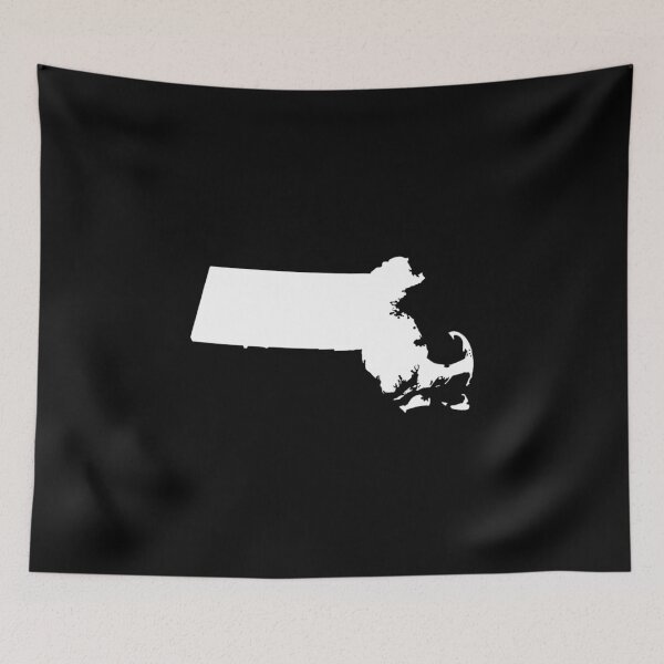 Item preview, Massachusetts Map Silhouette – Minimal White designed and sold by Paper Drip.