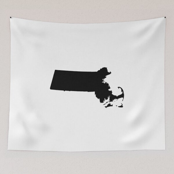 Item preview, Massachusetts Map Silhouette – Minimal Black designed and sold by Paper Drip.