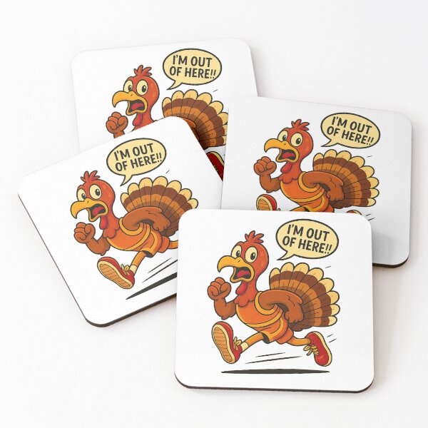 Item preview, Funny Running Turkey – “I’m Out of Here!!” Sports Outfit Cartoon designed and sold by MujernDesignArt.