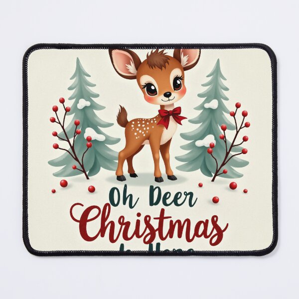 Item preview, Oh Deer Christmas Is Here – Cute Baby Deer Christmas Design designed and sold by ARTYNest.store.