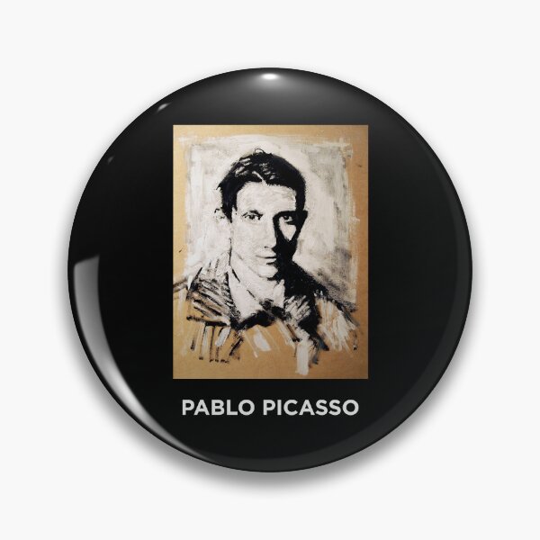 Item preview, Young Pablo Picasso portrait - dark background designed and sold by Half Serious.