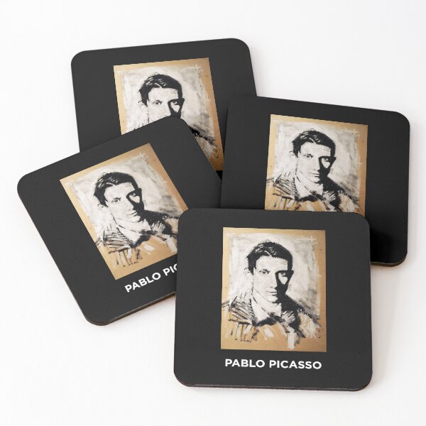 Item preview, Young Pablo Picasso portrait - dark background designed and sold by Half Serious.
