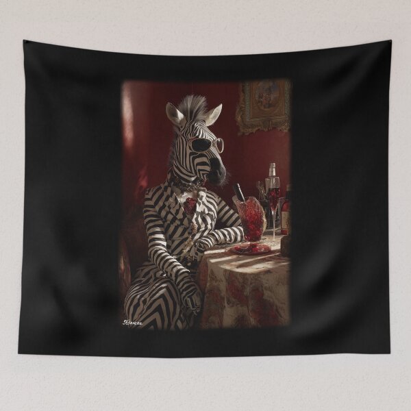 Item preview, Zebra - glamorous fashion portrait designed and sold by KsaveraArt.