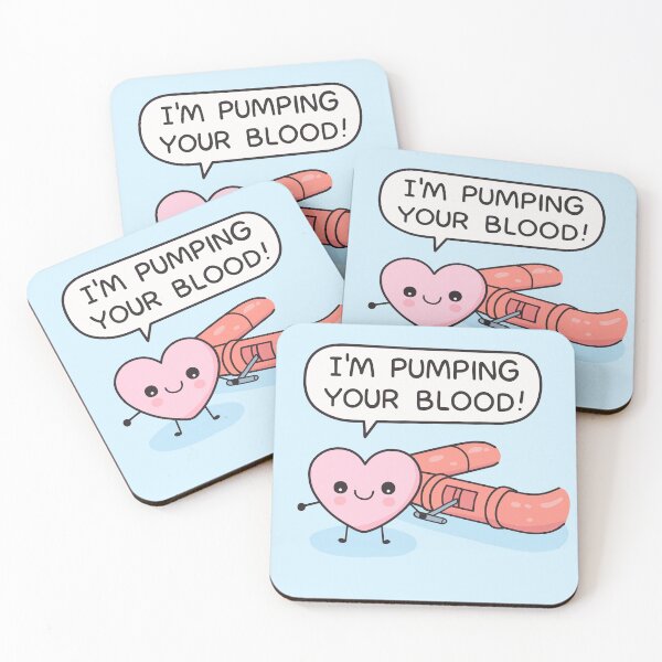 Item preview, Cute Kawaii Heart – I’m Pumping Your Blood Sticker designed and sold by mikasa.art.