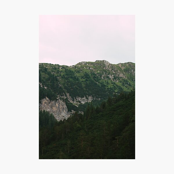 Item preview, Green Alpine slopes in the evening light designed and sold by rhosbahu.