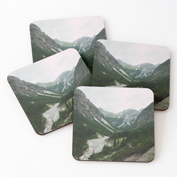 Item preview, Alpine valley with wild river and rock faces designed and sold by rhosbahu.