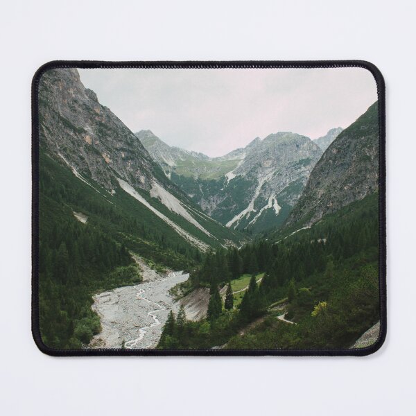 Item preview, Alpine valley with wild river and rock faces designed and sold by rhosbahu.
