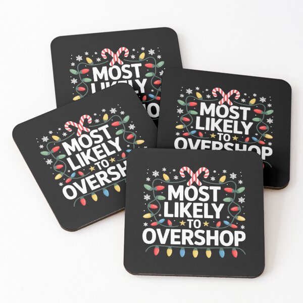 Item preview,  Funny Festive Most Likely to Overshop Shopping Squad Family Christmas designed and sold by ZACK ART.