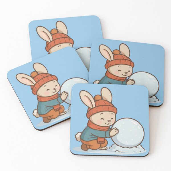 Item preview, The Little Bunny Building a Big Snowball designed and sold by IraBum.