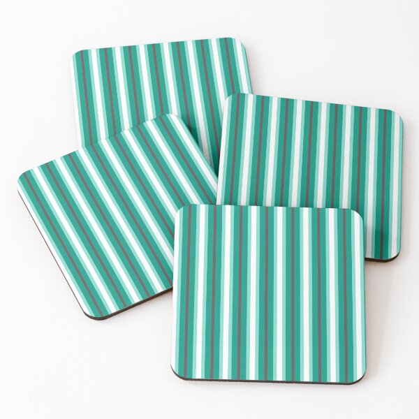 Item preview, Teal, White & Graphite Vertical Stripe Design designed and sold by InFrameVision.