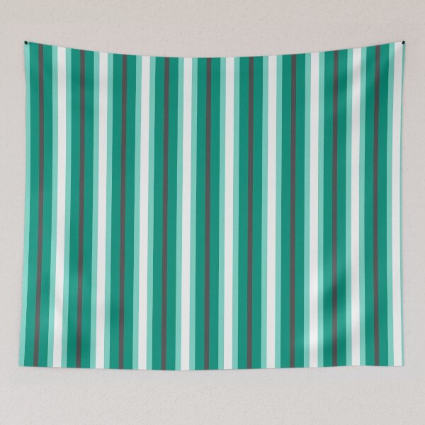Item preview, Teal, White & Graphite Vertical Stripe Design designed and sold by InFrameVision.