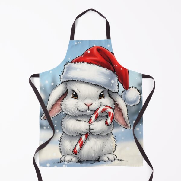Item preview, Bunny Holding a Candy Cane designed and sold by PetJoyPrintsCO.