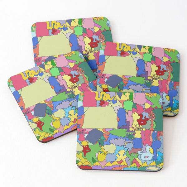 Item preview, Bold Blurry Block print of compiled Kids drawings designed and sold by Think-In-Yellow.