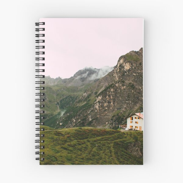 Item preview, Mountain hut in the Alps in a foggy atmosphere designed and sold by rhosbahu.