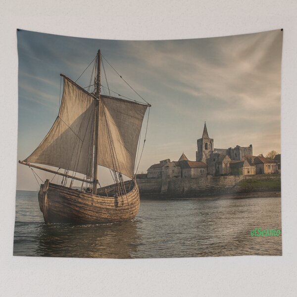 Item preview, Humber flat bottomed vessel approaching Barton Upon Humber 1537  designed and sold by chipshopchippy.