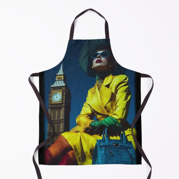 Item preview, Lady in yellow in London - glamorous fashion portrait designed and sold by KsaveraArt.