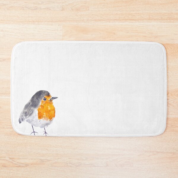 Item preview, Orange Robin Watercolor Painting Garden Bird Art 3 designed and sold by ColorandColor.