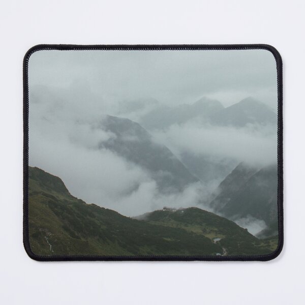 Item preview, Fog drifts through the wide Alpine valley. designed and sold by rhosbahu.
