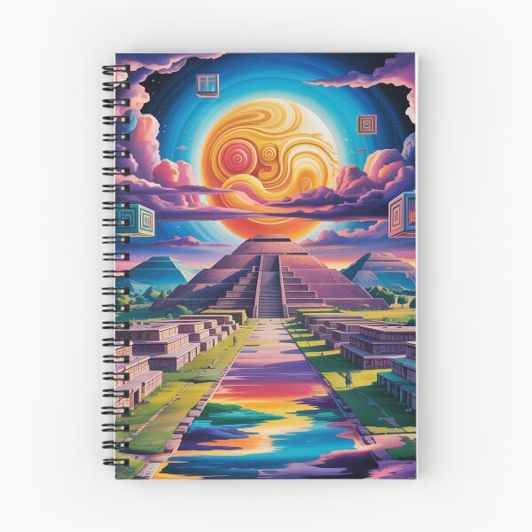 Item preview, A  painting depicting the ancient ruins of Teotihuacan. designed and sold by Lilashakti ⭐️ ⭐️ ⭐️ ⭐️ ⭐️.