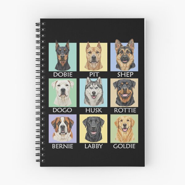 Item preview, Colorful Large Dog Breeds Nicknames Portrait Art designed and sold by Heleniya.