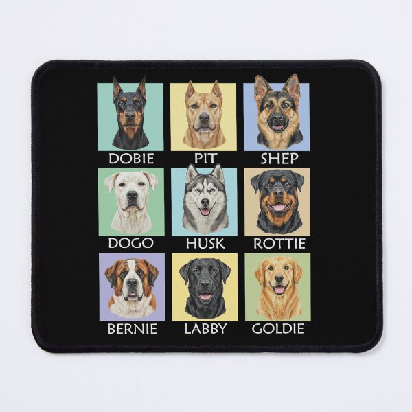 Item preview, Colorful Large Dog Breeds Nicknames Portrait Art designed and sold by Heleniya.