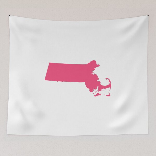 Item preview, Massachusetts Map Silhouette – Minimal Pink designed and sold by Paper Drip.