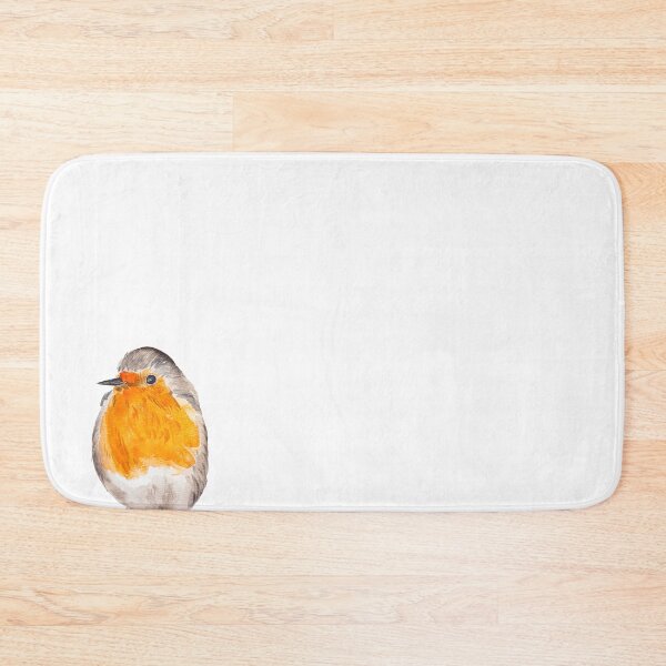 Item preview, Orange Robin Watercolor Painting Garden Bird Art 4 designed and sold by ColorandColor.