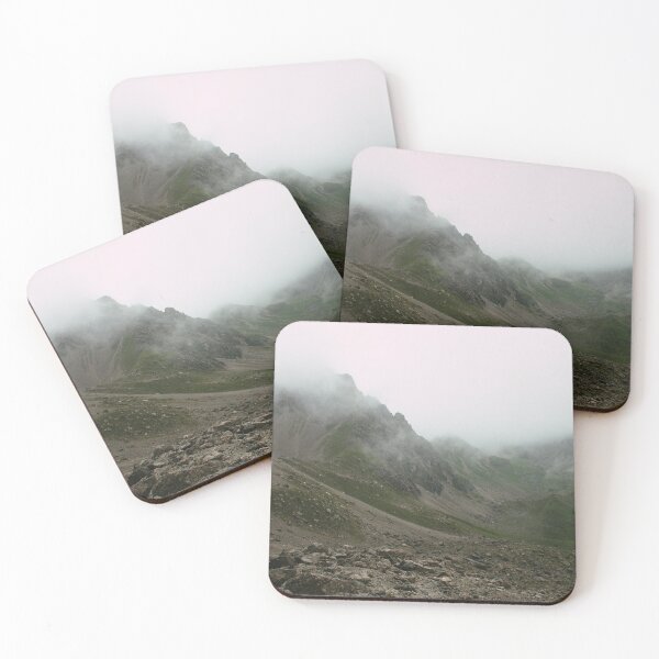 Item preview, Fog over a rocky mountain basin designed and sold by rhosbahu.