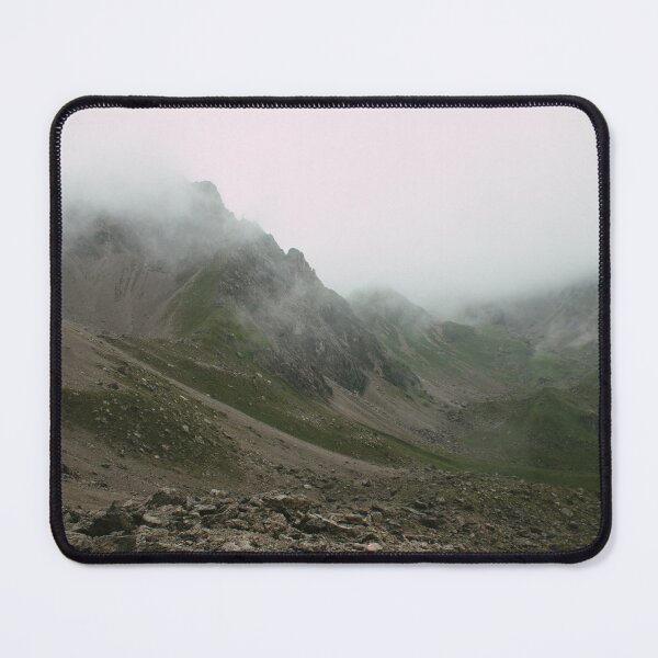 Item preview, Fog over a rocky mountain basin designed and sold by rhosbahu.