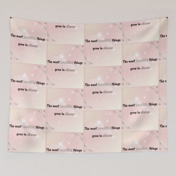Item preview, The Most Beautiful Things Grow in Silence – Inspirational Quote Art designed and sold by BlessedStudio31.