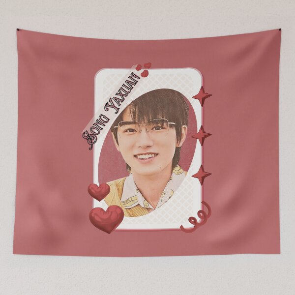 Item preview, Song Yaxuan (宋亚轩) Chinese Actor Cdrama Chinese Entertainment Card Red Aesthetic Collage Design designed and sold by AJUNICE STUDIO.