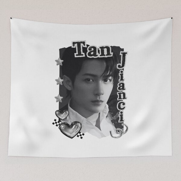 Item preview, Tan Jianci (檀健次) Chinese Actor Cdrama Chinese Entertainment Black and White Collage Digital Art Portrait designed and sold by AJUNICE STUDIO.