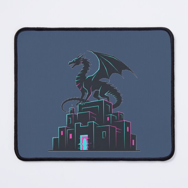 Item preview, Dragon Over Dungeon Portal | Minimalist Fantasy RPG | Geometric Dragon Vector | DND Logo | Gamer Quest designed and sold by DarkNight9.